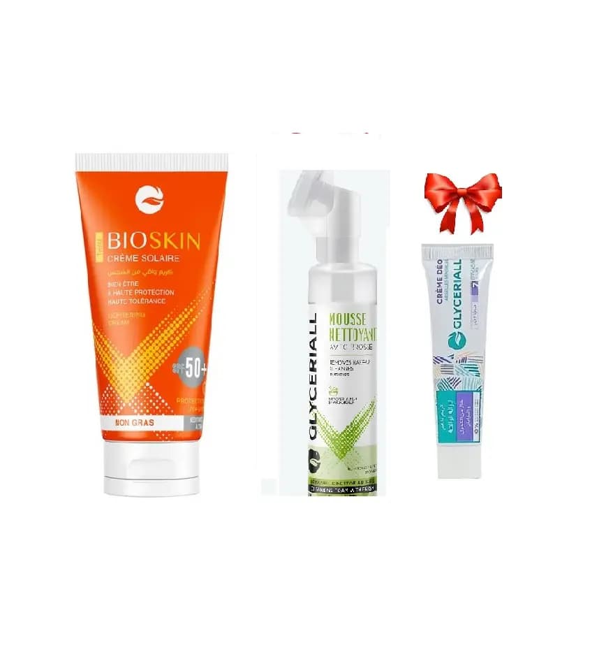 Coffret Bioskin Teinte Spf 50+ Glyceriall Mousse Nettoyante + Creme Duo Gratuit