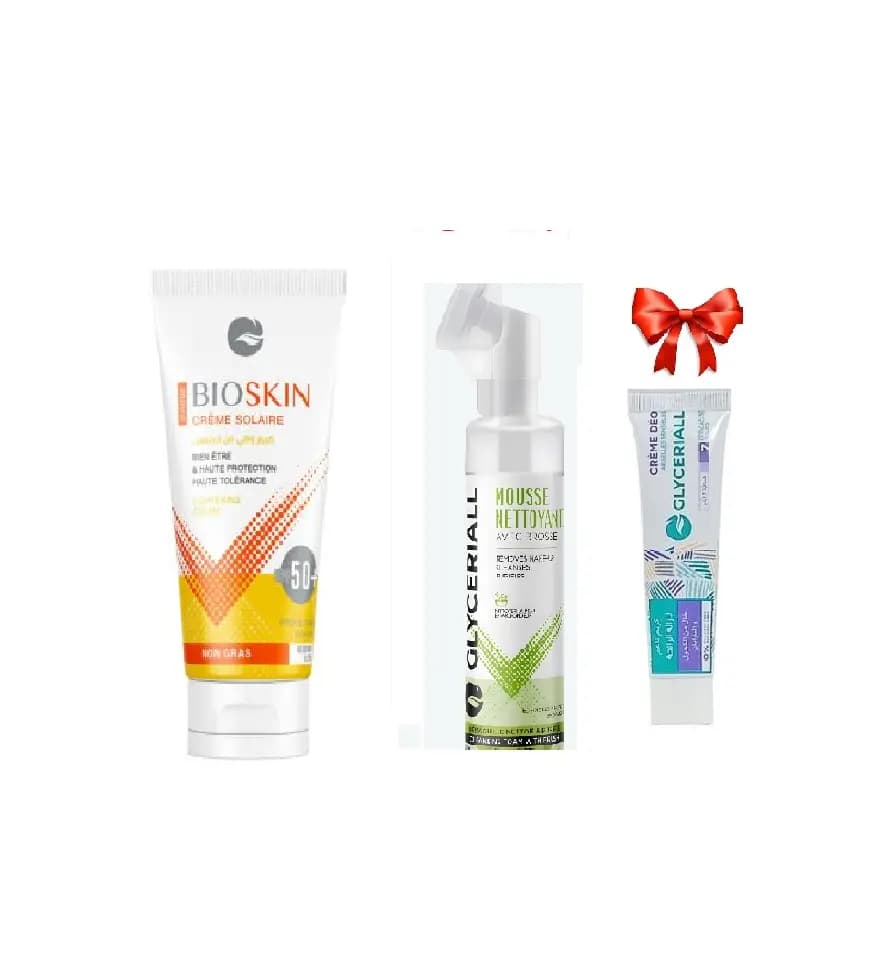 Coffret Bioskin Invisivble Spf 50+ Glyceriall Mousse Nettoyante + Creme Duo Gratuit