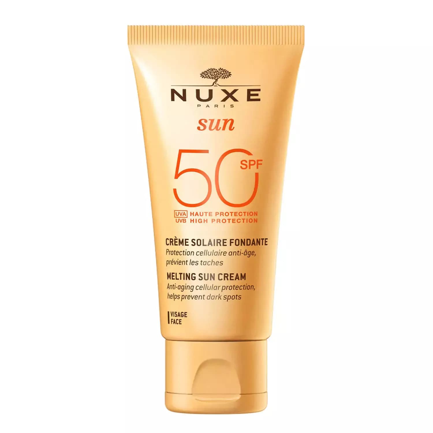 Nuxe Sun Creme Solaire Fondante Haute Protection Visage Ecran Spf50 - 50ml