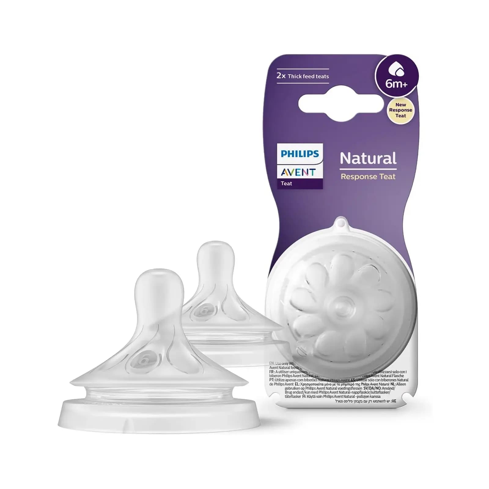 Philips Avent Tetines Natural Response 6m+ - Debit 6 - Lot De 2