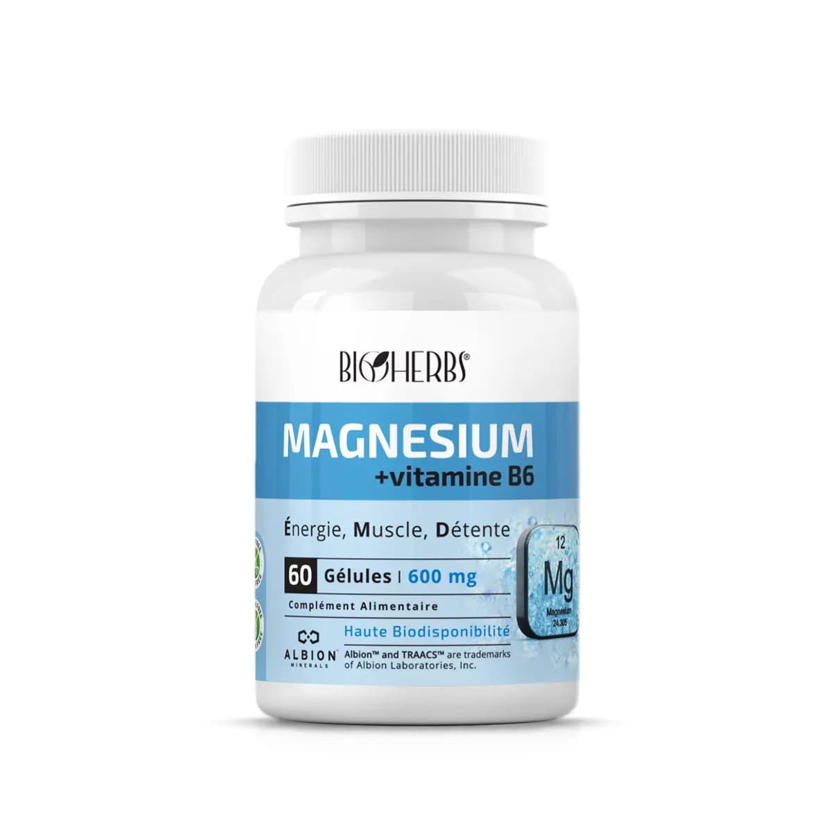 Bioherbs Magnesium + Vitamine B6 60 Gelules