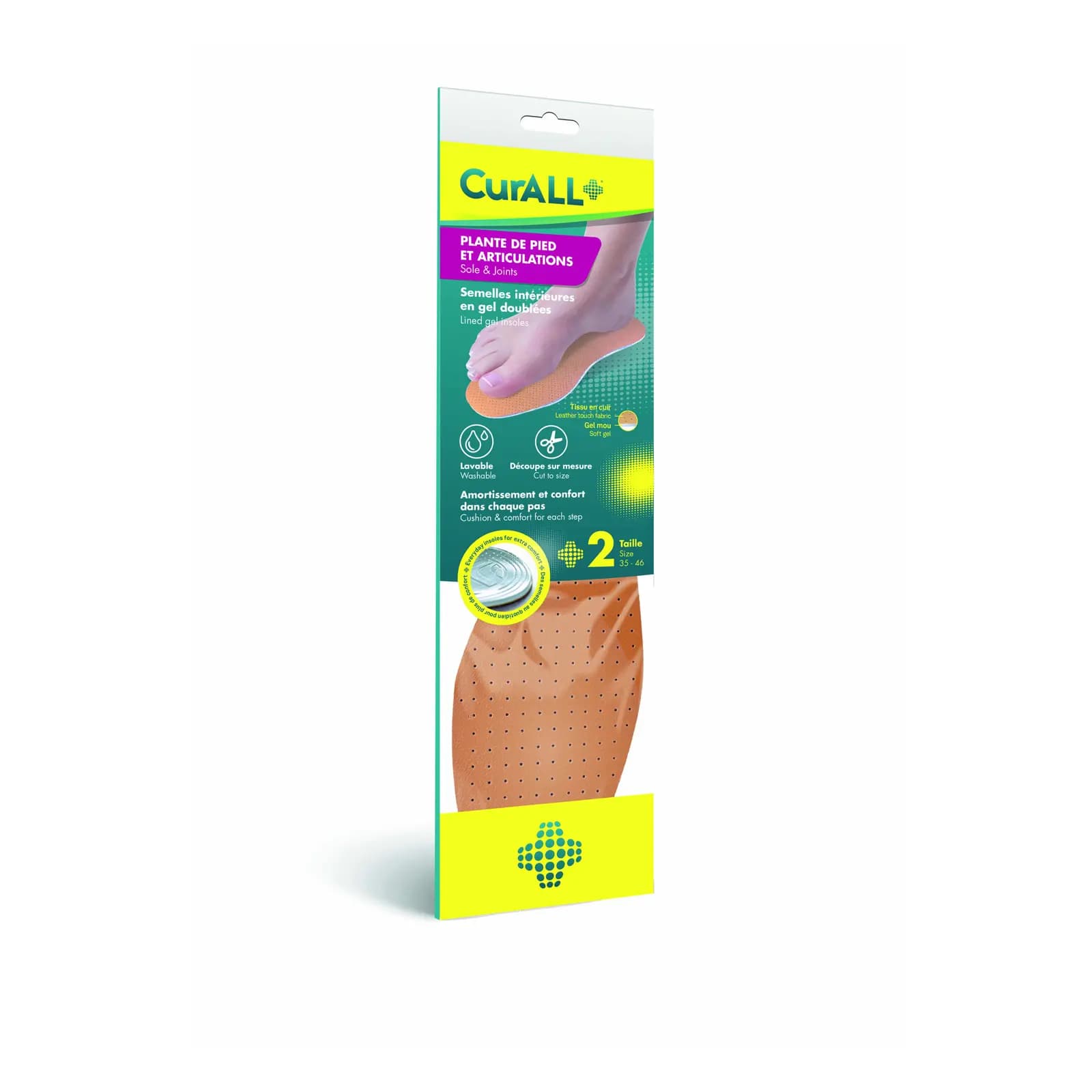 Curall Semelles En Gel Doublees Boite De 2