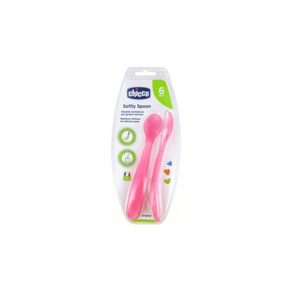 chicco cuillere 6m+ softly spoon girl