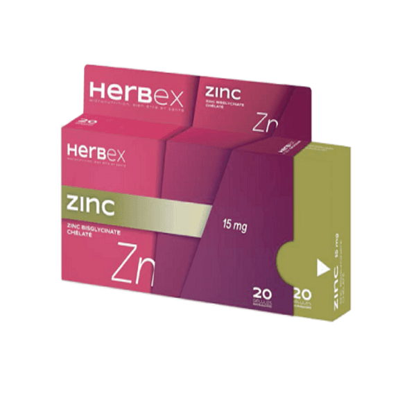 naturalium herbex zinc bisglycinate 15mg b/20