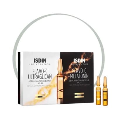 ISDIN ISDINCEUTICS FLAVO C JOUR ET NUIT 10 X 2 AMPOULES