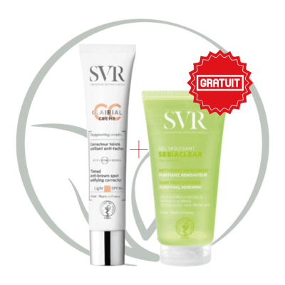 SVR CLAIRIAL CC CREME LIGHT SPF50 40ML + SEBIACLEAR GEL MOUSSANT 55ML (OFFERT)