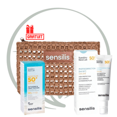 SENSILIS WATER SPF50+ COLOR 4 + PHOTOCORRECTION HA 50+ COLOR SPF50+ 50ML + TROUSSE ET GEL PURIFY 55 ML OFFERTS