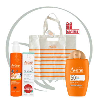 AVENE SPRAY ENFANT SPF50+ 200ML + ULTRA FLUID PERFECTEUR TEINTE SPF50+ 50ML + CICALFATE CREME 40ML+ SAC DE PLAGE (2 OFFERTS)