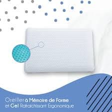 ORTHOMED OREILLER A MEMOIRE DE FORME AVEC GEL RAFRAICHISSANT