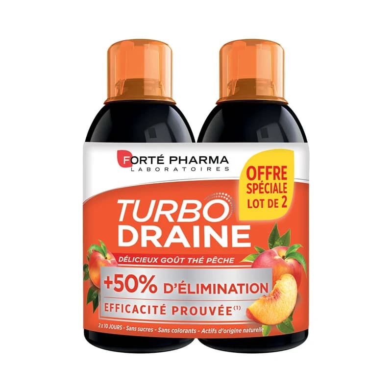 FORTE PHARMA TURBODRAINE MINCEUR PECHE 500ML( -50% SUR LE 2 EME )