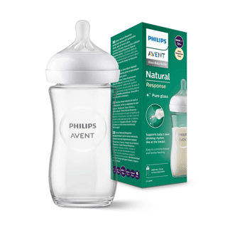 AVENT BIBERON NATURAL RESPONSE EN VERRE 1M+ 240ML