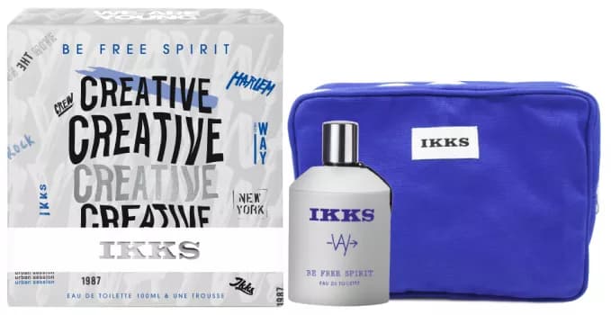 IKKS Coffret Total Rock Be Free Spirit : Eau de toilette 100 ml + Trousse de toilette
