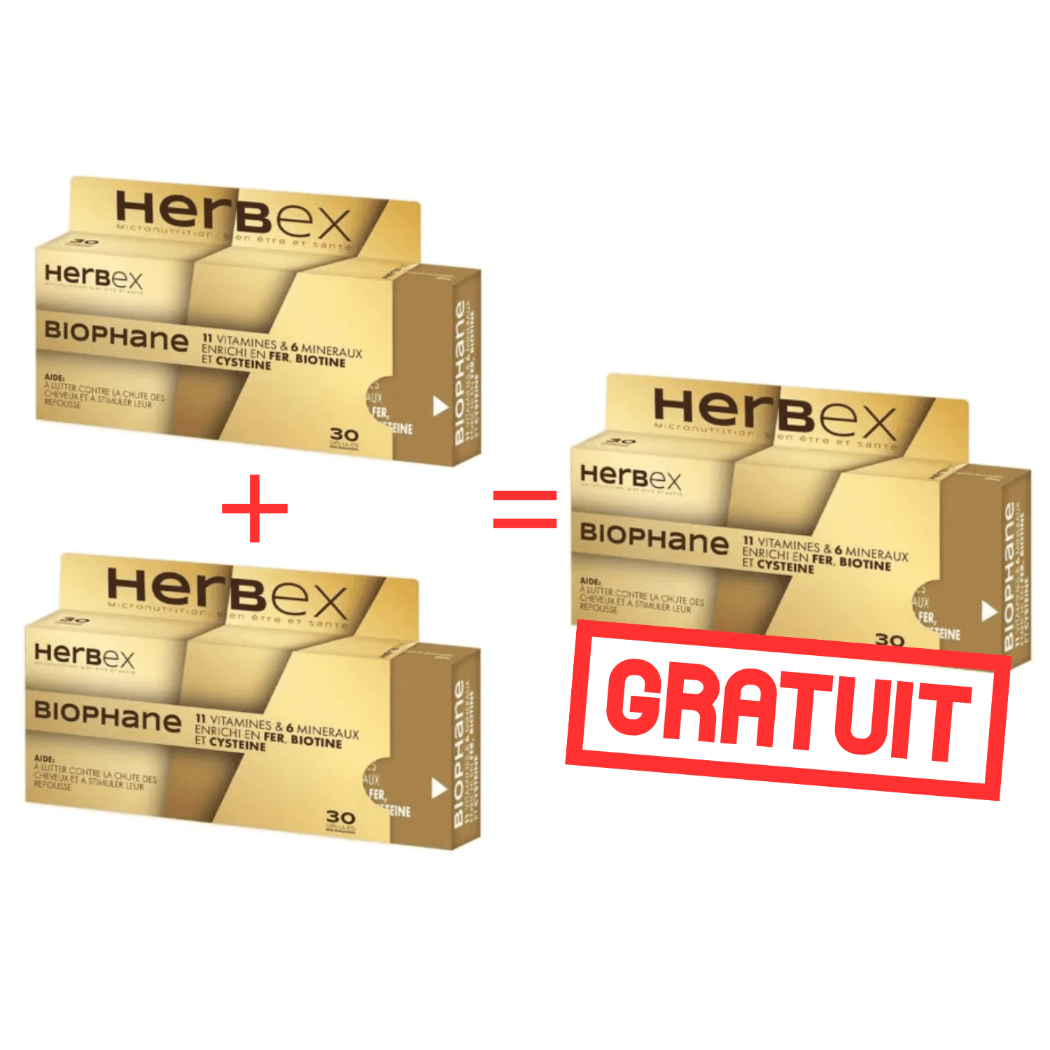 HERBEX BIOPHANE DUO + 1 GRATUIT