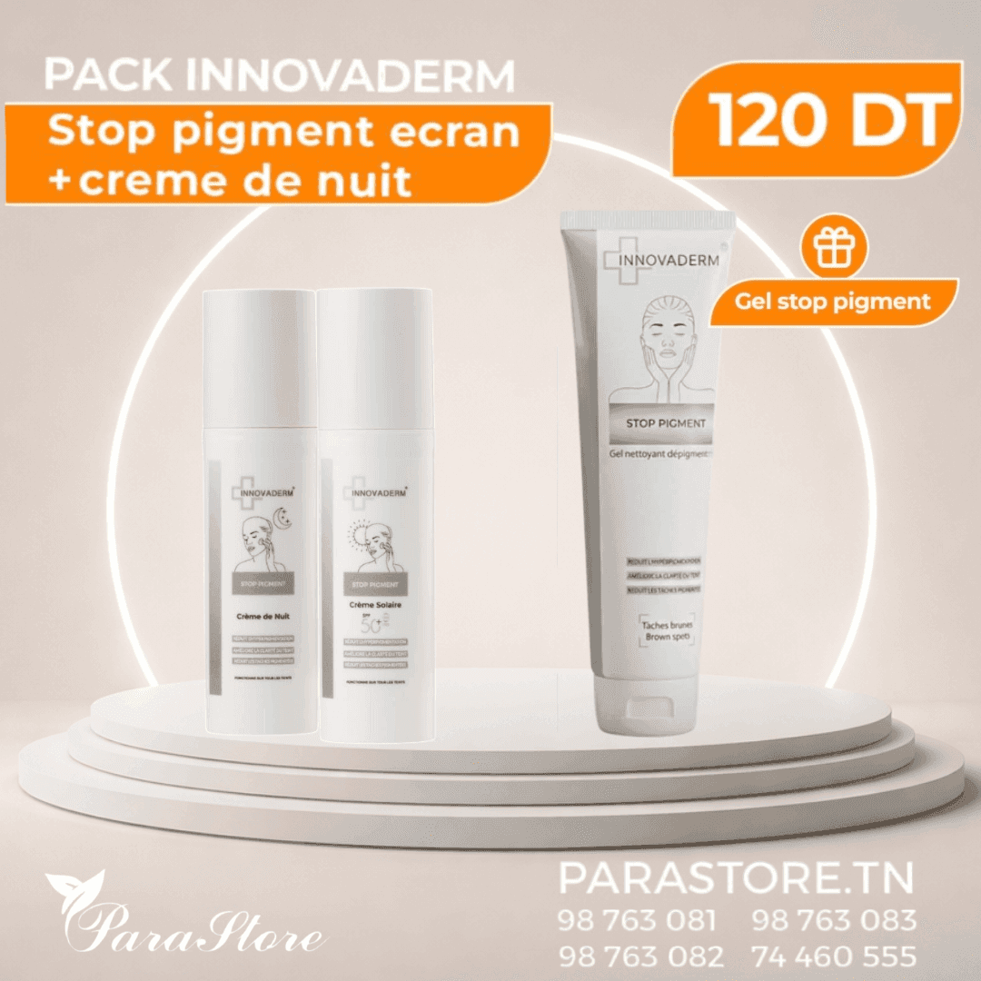 INNOVADERM PACK STOP PIGMENT CREME DE JOUR ET CREME DE NUIT+GEL NETTOYANT GRATUIT