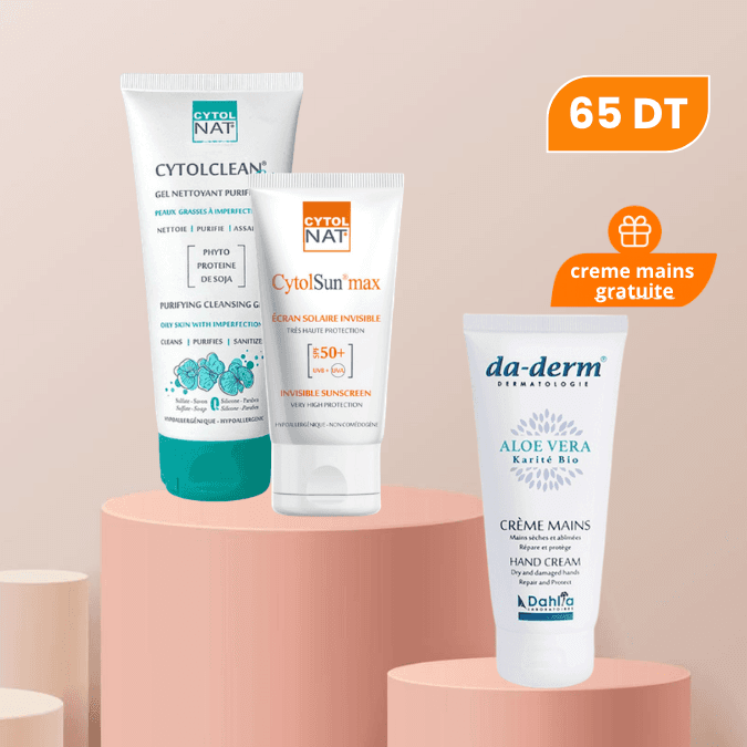 PACK EID CYTOLCLEAN+ CYTOLSUN MAX +DA DERM CREME MAINS OFFERTE