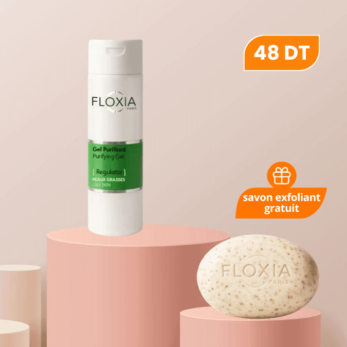 FLOXIA PACK GEL PURIFIANT PEAUX GRASSES + SAVON GRATUIT