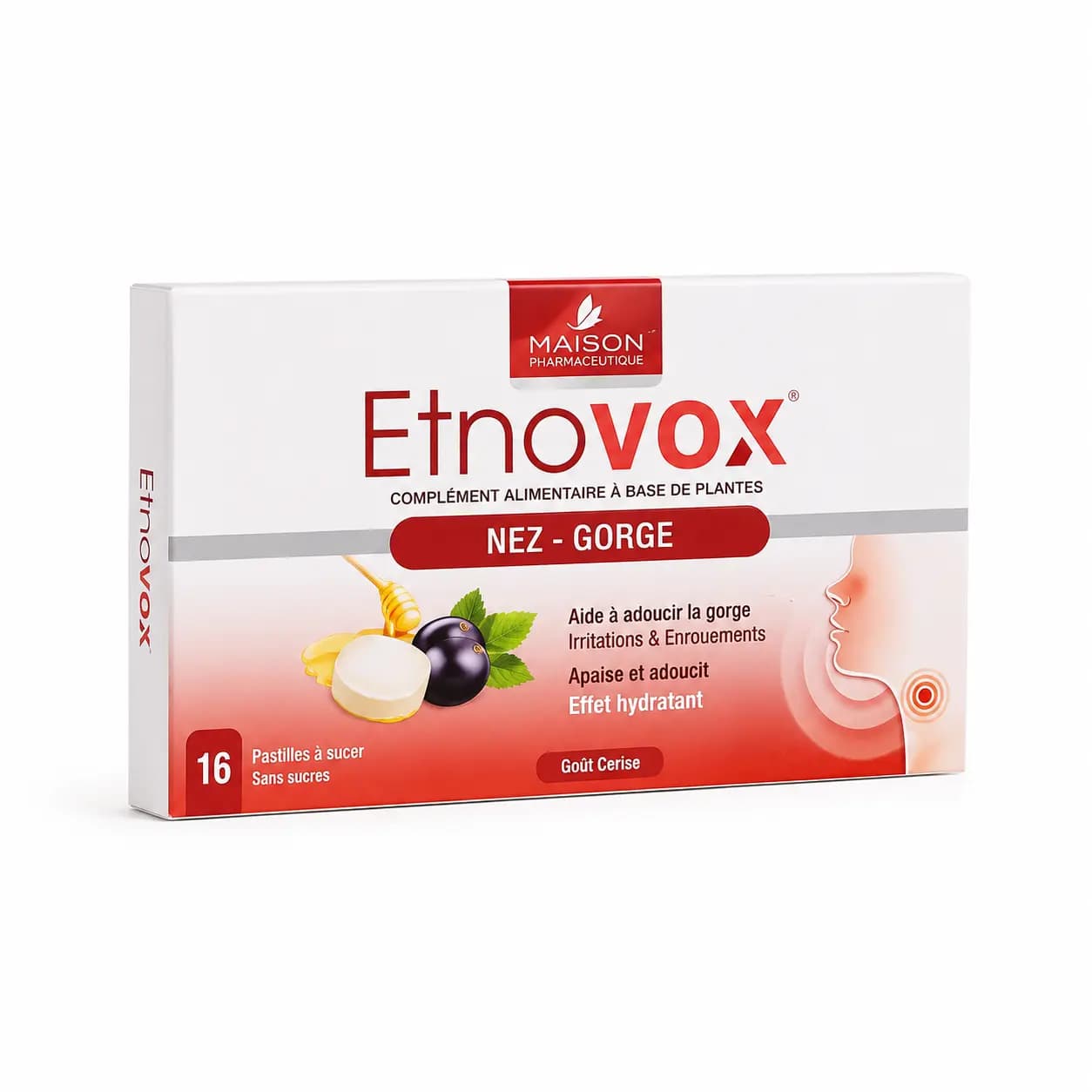 ETNOVOX MAUX DE GORGE CASSIS 16 COMPRIMES