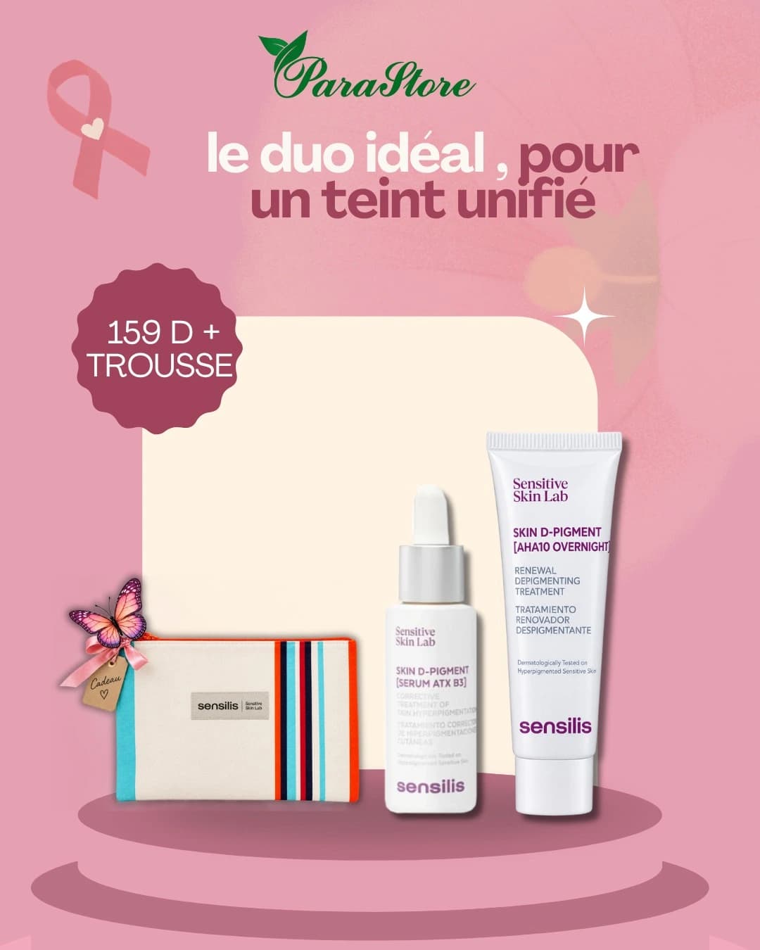 SENSILIS D-PIGMENT – COFFRET ÉCLAT & TEINT UNIFIÉ + TROUSSE OFFERTE
