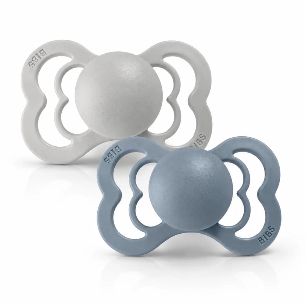 BIBS 2 SUCETTES CLOUD STEEL BLUE SIZE 2