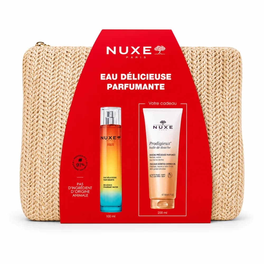 NUXE – EAU DELICIEUSE PARFUMANTE + PRODIGIEUX HUILE DE DOUCHE 200ML ET TROUSSE OFFERTES