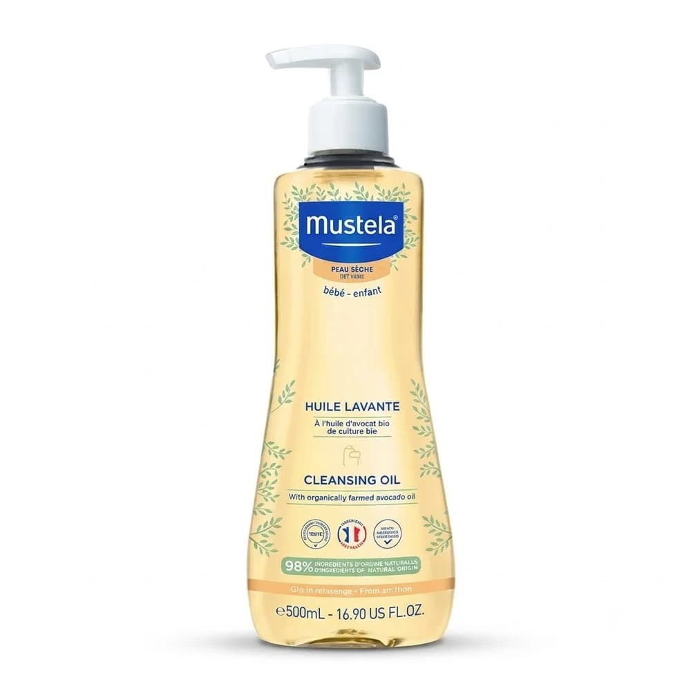 Mustela Huile Lavante Avocat – Nettoyant Doux Bébé 500ml