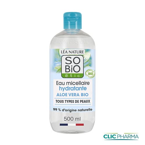 SO BIO EAU MICELLAIRE HYDRATANTE A L’ALEO VERA 500ML