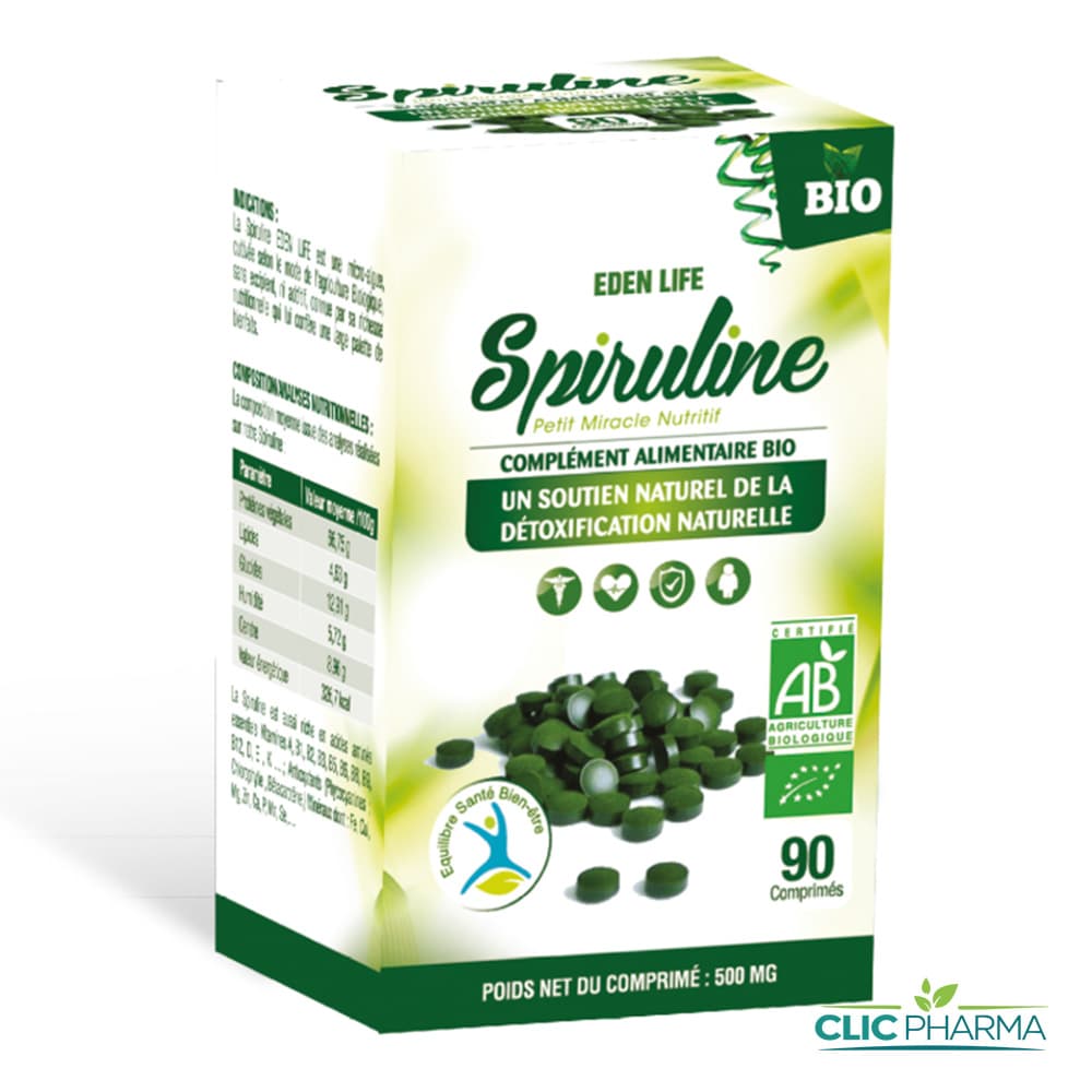 EDEN LIFE SPIRULINE 500MG (90 COMPRIMES)