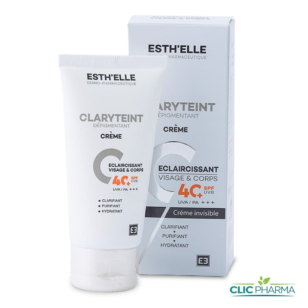 ESTH’ELLE CLARYTEINT CREME SOLAIRE ECLAIRCISSANTE INVISIBLE SPF40 50GR