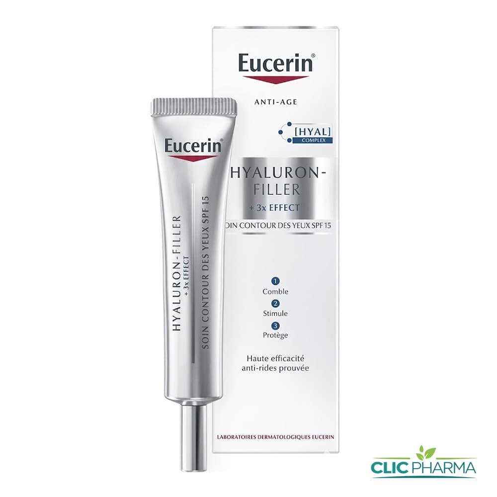 EUCERIN HYALURON FILLER + 3 EFFECT SOIN CONTOUR DES YEUX SPF15 15ML