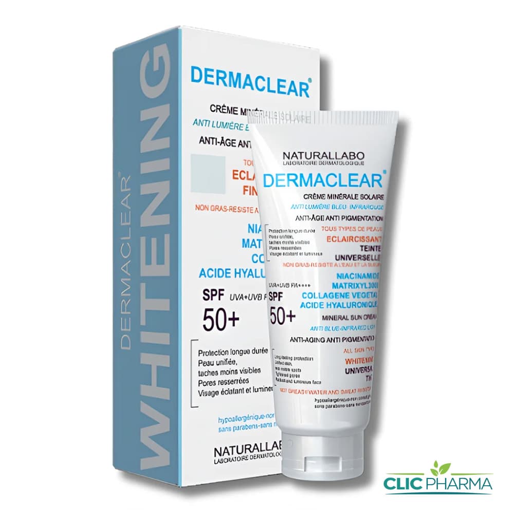 DERMACLEAR CREME MINERALE SOLAIRE INVISIBLE SPF50+ 50ML