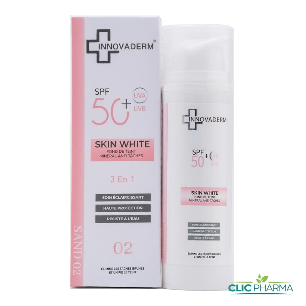 INNOVADERM SKIN WHITE FOND DE TEINT SPF50+ SAND 02 50ML