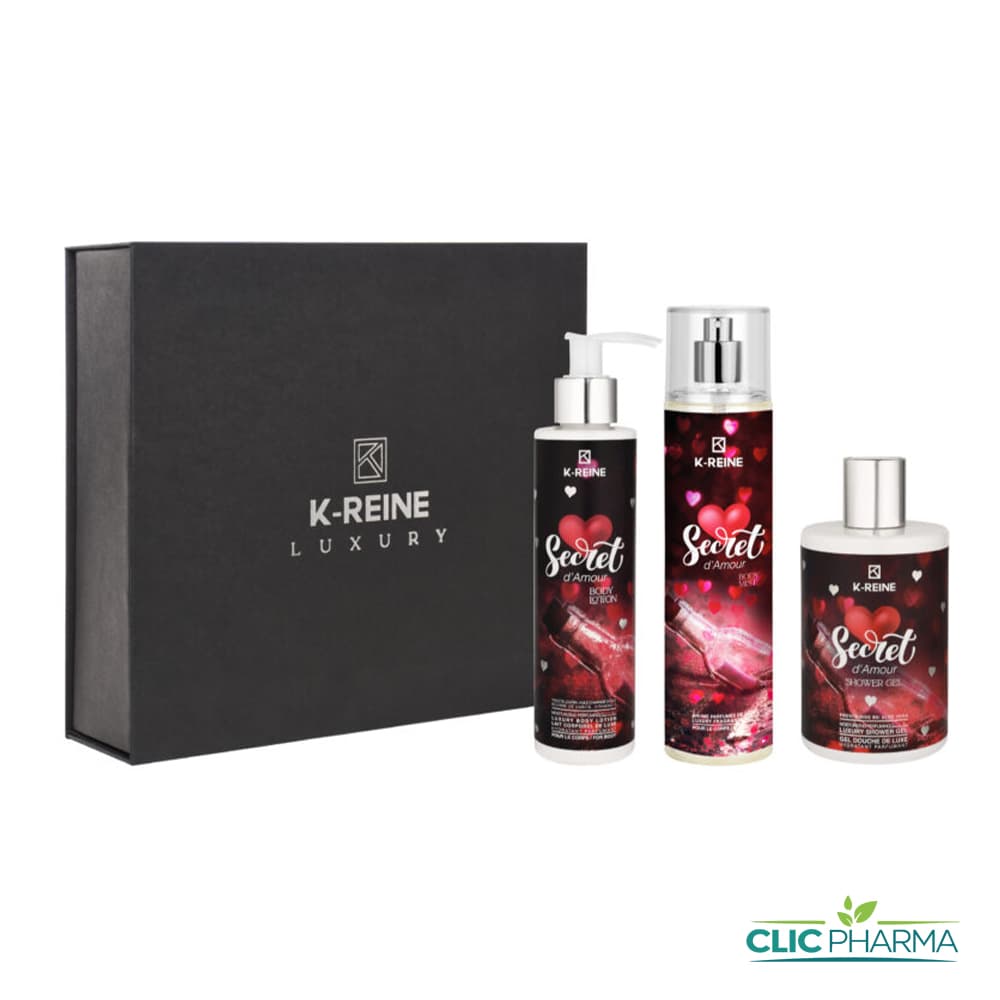 K-REINE COFFERT SECRET D’AMOUR (BRUME +HUILE JOJOBA +GEL DOUCHE)