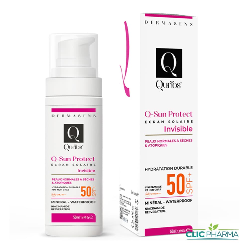 QURIOS Q-SUN PROTECT ECRAN INVISIBLE PEAUX PEAUX NORMALES A SECHES SPF50+ 50ML