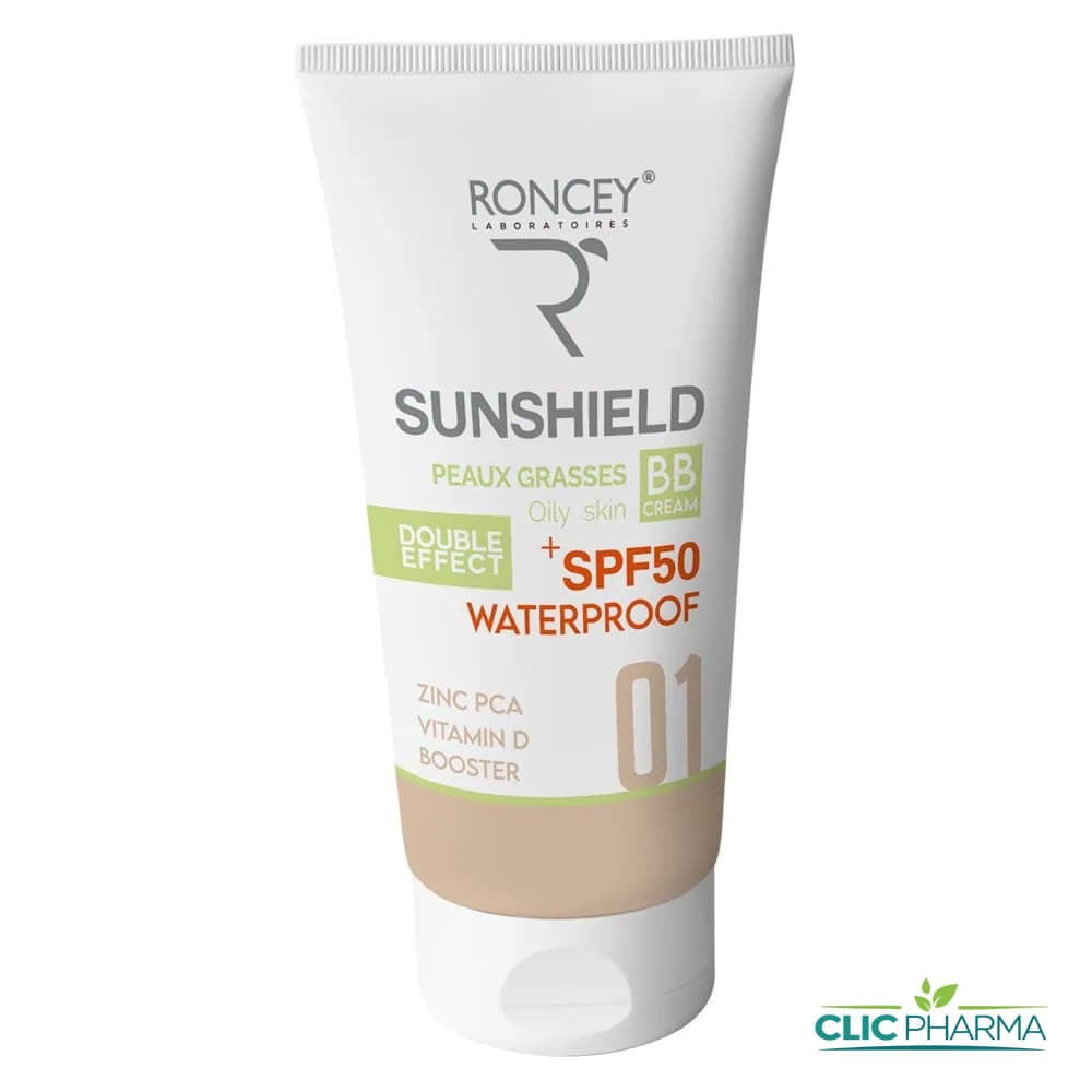 RONCEY SUNSHIELD BB ECRAN TEINTE 01 SPF50+ 50ML PEAUX GRASSES