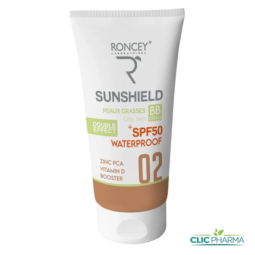 RONCEY SUNSHIELD BB ECRAN TEINTE 02 SPF50+ 50ML PEAUX GRASSES