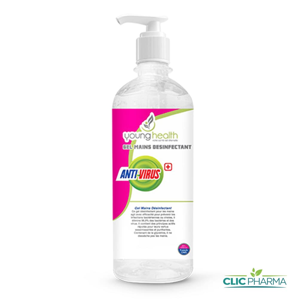 YOUNG HEALTH ANTIVIRUS+ GEL HYDROALCOOLIQUE 500ML