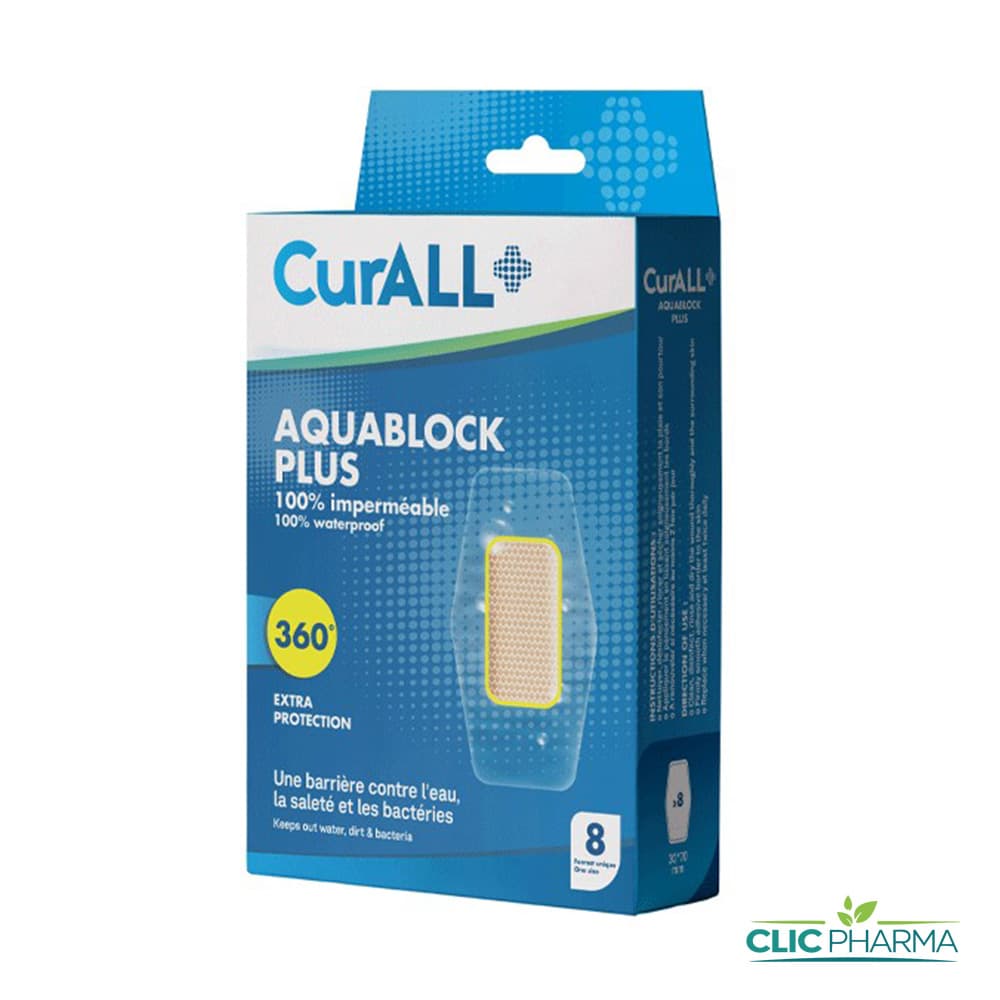 CURALL AQUABLOCK PLUS IMPERMEABLES (BOITE DE 8)