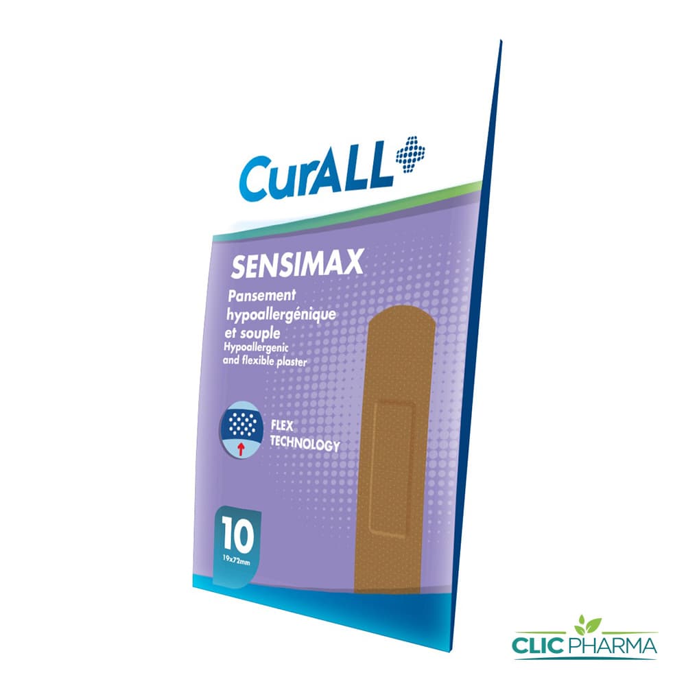 CURALL SENSIMAX STRIPS HYPOALLERGENIQUE 19x72mm (BOITE DE 10)