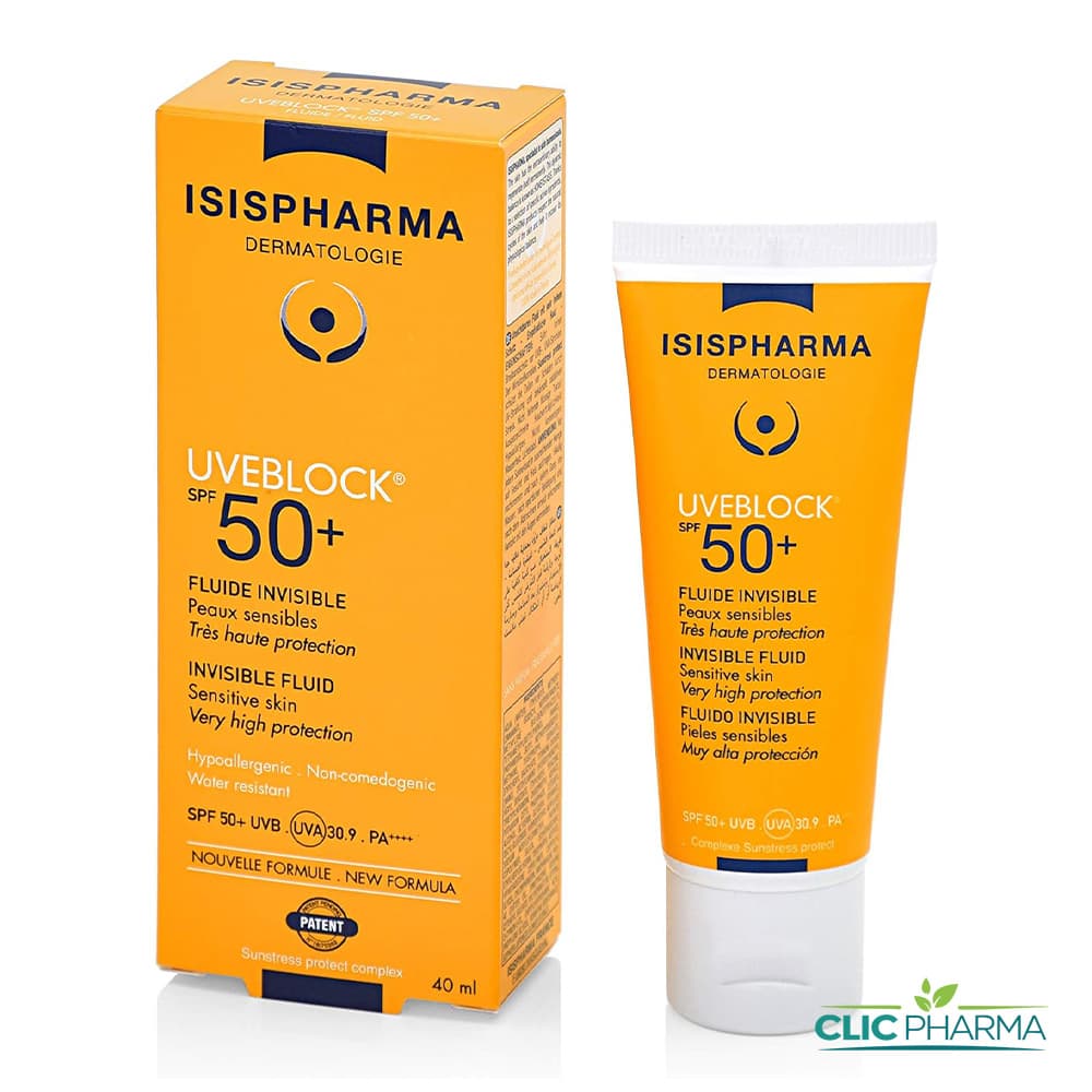 ISISPHARMA UVEBLOCK 50 FLUIDE INVISIBLE SPF50+ 40ML
