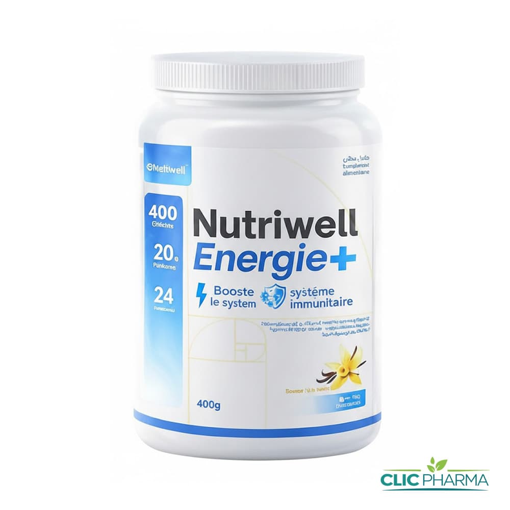 NUTRIWELL ENERGIE+ POUDRE DE PROTEINES 400GR