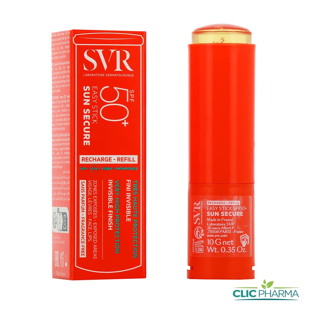 SVR SUN SECURE EASY STICK INVISIBLE SPF50+ 10GR (RECHARGE)