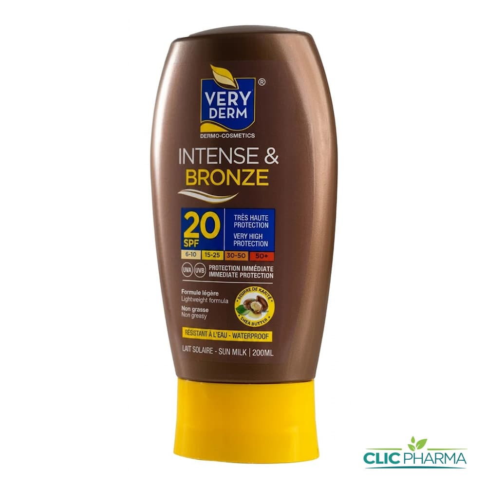 VERYDERM PROTEGE+BRONZE LOTION AUTO-BRONZANTE SOLAIRE SPF20 200ML