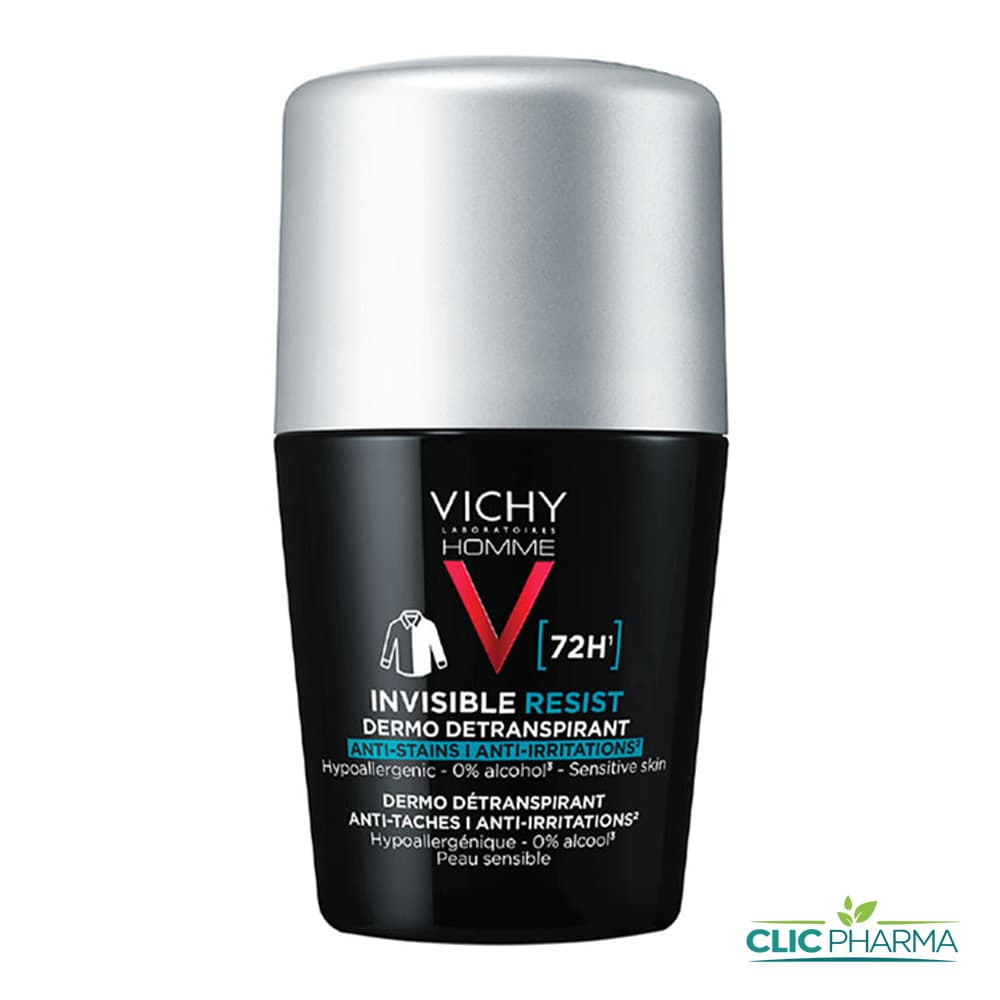 VICHY DEODORANT HOMME INVISIBLE RESIST 72H ROLL-ON 50ML