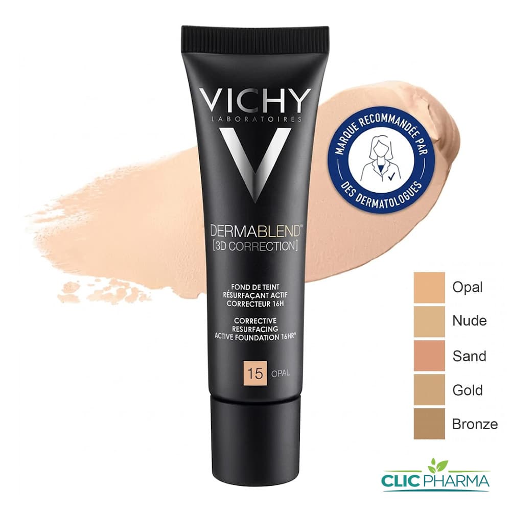 VICHY DERMABLEND 3D CORRECTION FOND DE TEINT SPF25 15 OPAL 30ML