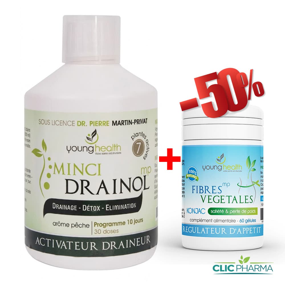 YOUNG HEALTH PACK (MINCI DRAINOL 450ML + (FIBRES VEGETALES -50%))