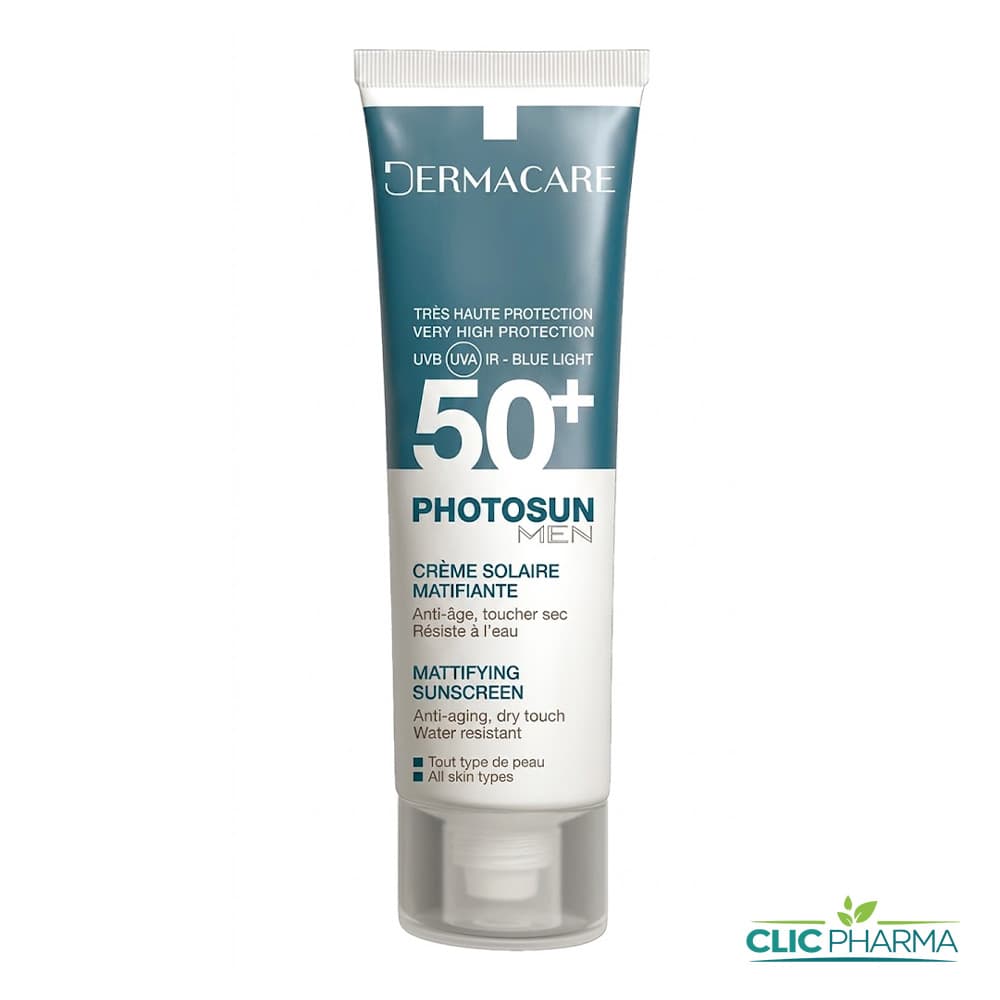 DERMACARE PHOTOSUN CREME SOLAIRE MATIFIANTE HOMME SPF50+ 50ML