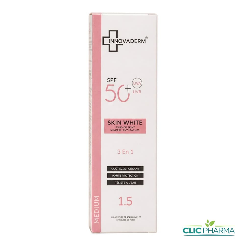 INNOVADERM SKIN WHITE FOND DE TEINT SPF50+ MEDIUM 1.5 50ML