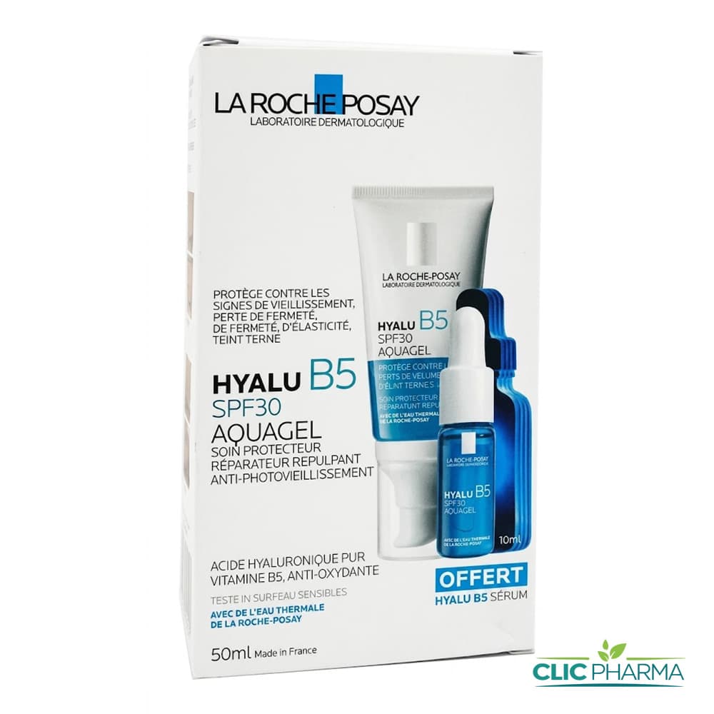LA ROCHE POSAY COFFRET (HYALU B5 AQUA GEL SPF30 50ML + HYALU B5 SERUM 10ML OFFERT)