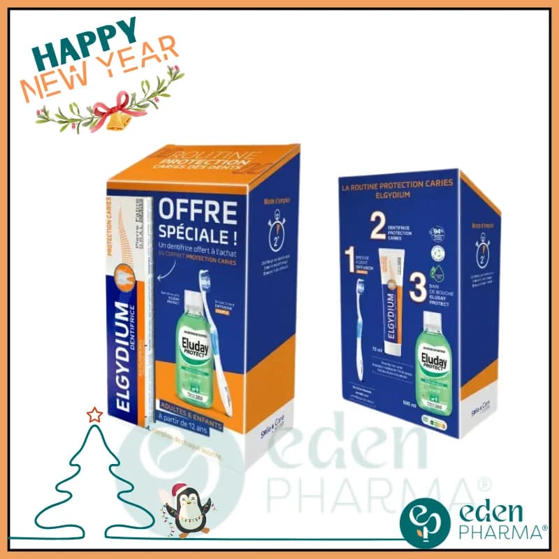 Elgydium Bain de Bouche Protection + Brosse a Dent + Dentifrice Gratuit