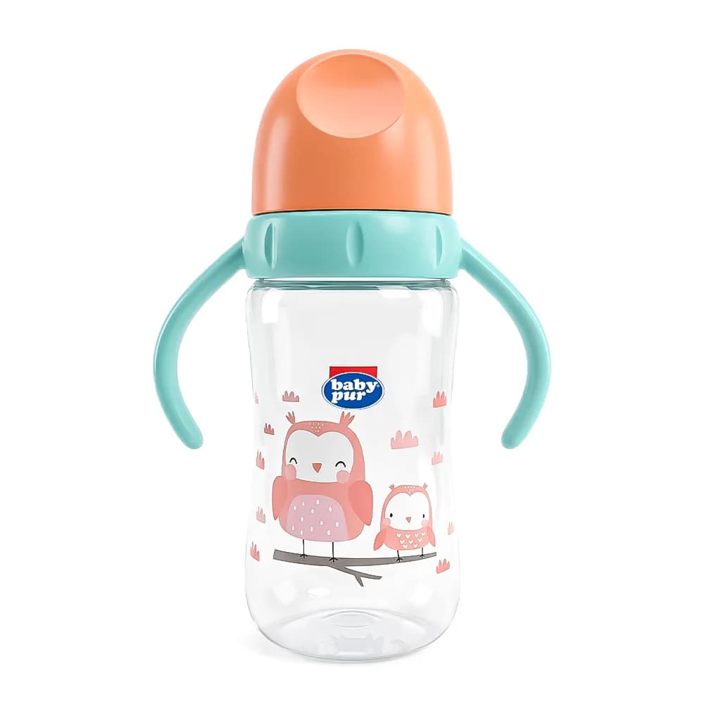 Baby Pur Biberon Pastel en Plastique Avec Anse Large 250 ml Ref 72040